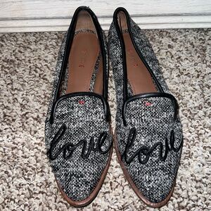 Black and Gray Women's Loafers